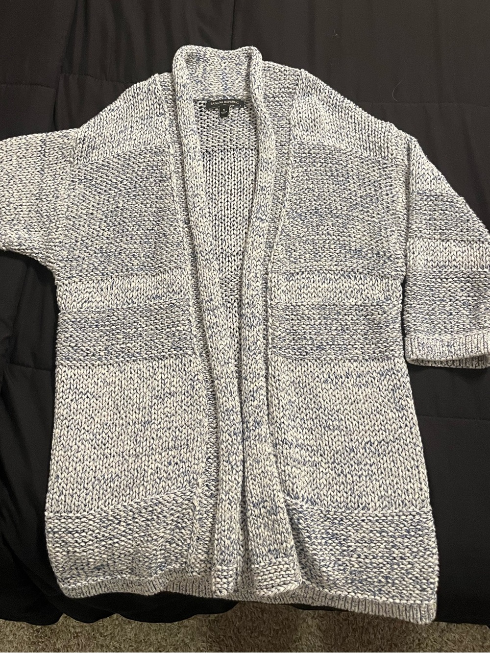 Banana Republic Open-Front Marled Gray Knit Cardigan for Women